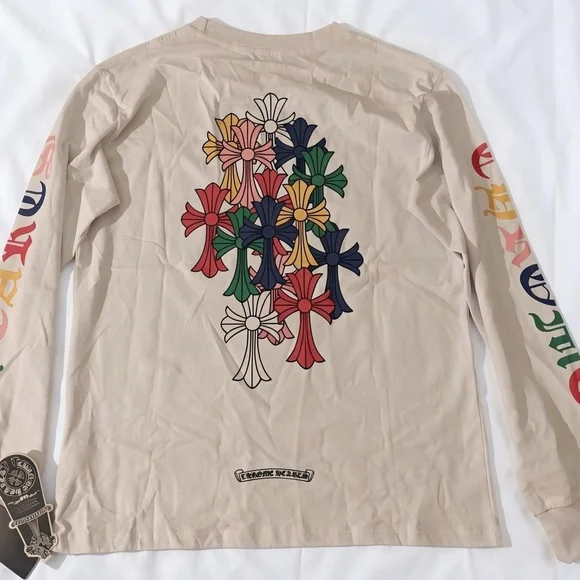 Chrome Hearts Cream Long Sleeve with Multicolor Graphics - Picture 2 of 6